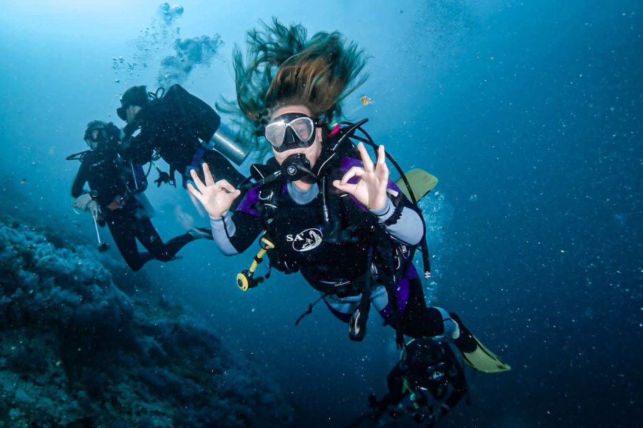 Scuba Diving (2 dives) – half day including equipment and lunch